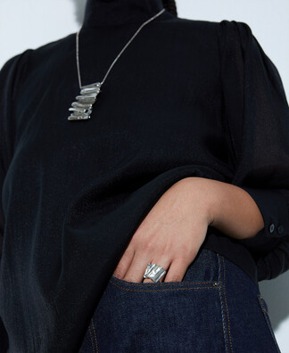 Pleated zinc ring Pleated zinc ring