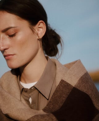 Bufanda cuadros doble faz mujer Bufanda cuadros doble faz mujer