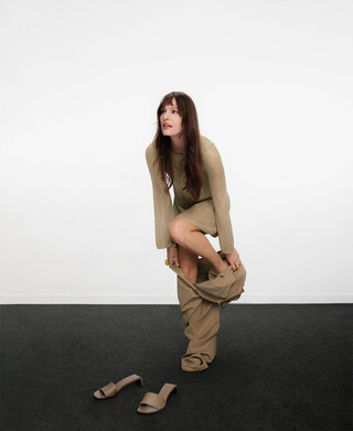 Vestido corto punto metalizado