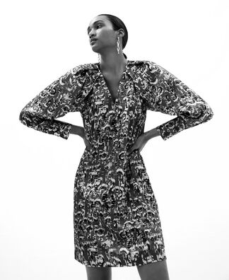 A-line dress with puffed sleeves A-line dress with puffed sleeves