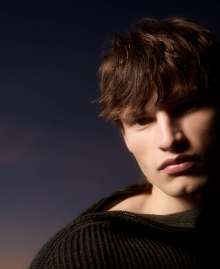 Perkins collar knit sweater man