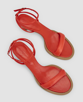 Leather heeled sandal