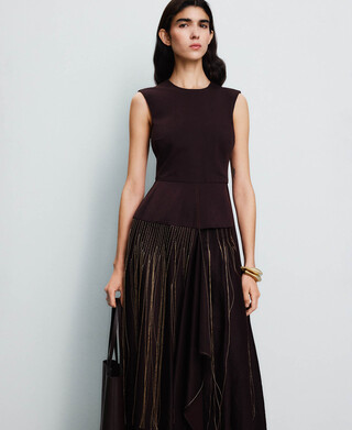 Kleid mit besticktem Rock