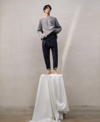 Cotton crew neck sweater