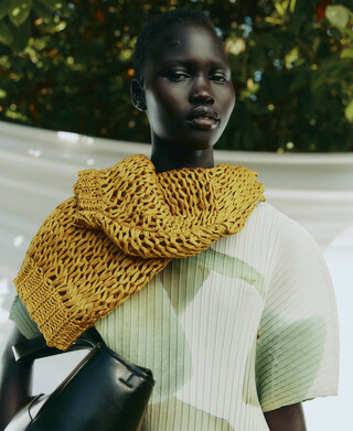 Pull oversize en maille ouverte de cupro