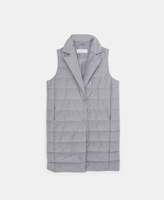 Padded waistcoat with lapel collar Padded waistcoat with lapel collar