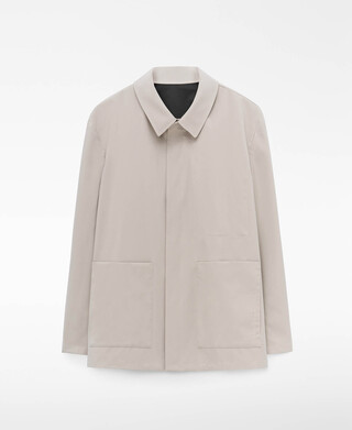 Nylon spread collar jacket