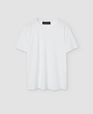 Camiseta cuello caja en lyocell Camiseta cuello caja en lyocell