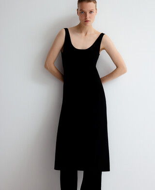 Knit midi dress woman