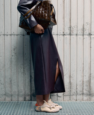 Leder nicht Leder pencil skirt