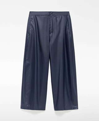 ネイビーブルーバレルフィットパンツ