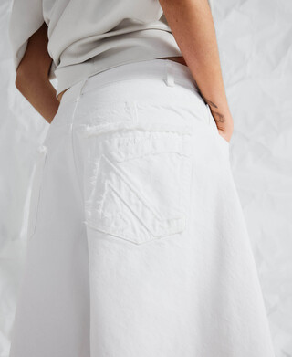 Lange Bermudashorts aus Baumwoll-Denim