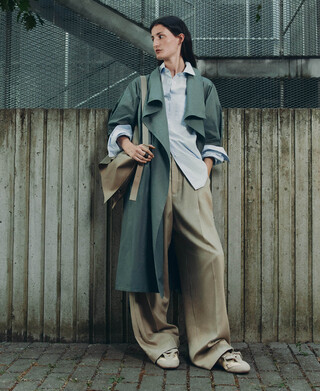 Pantalon droit avec plis