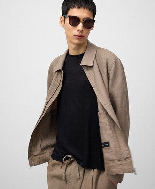 Veste fluide en lin homme