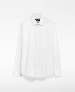 Slim fit spread collar shirt