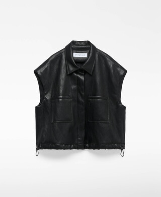 Leather-Non-Leather vest