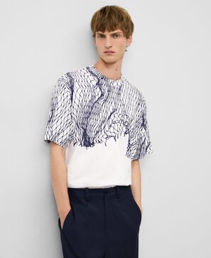 Printed net T-shirt man