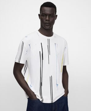 Camiseta relaxed fit estampada algod&oacute;n