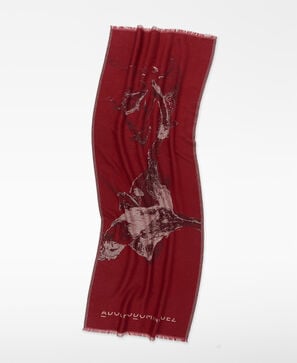 Cotton jacquard printed shawl woman