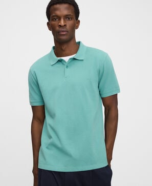 Regular fit organic cotton piqu&eacute; polo