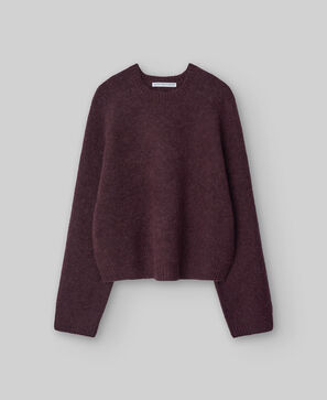 Alpaca blend knit sweater woman