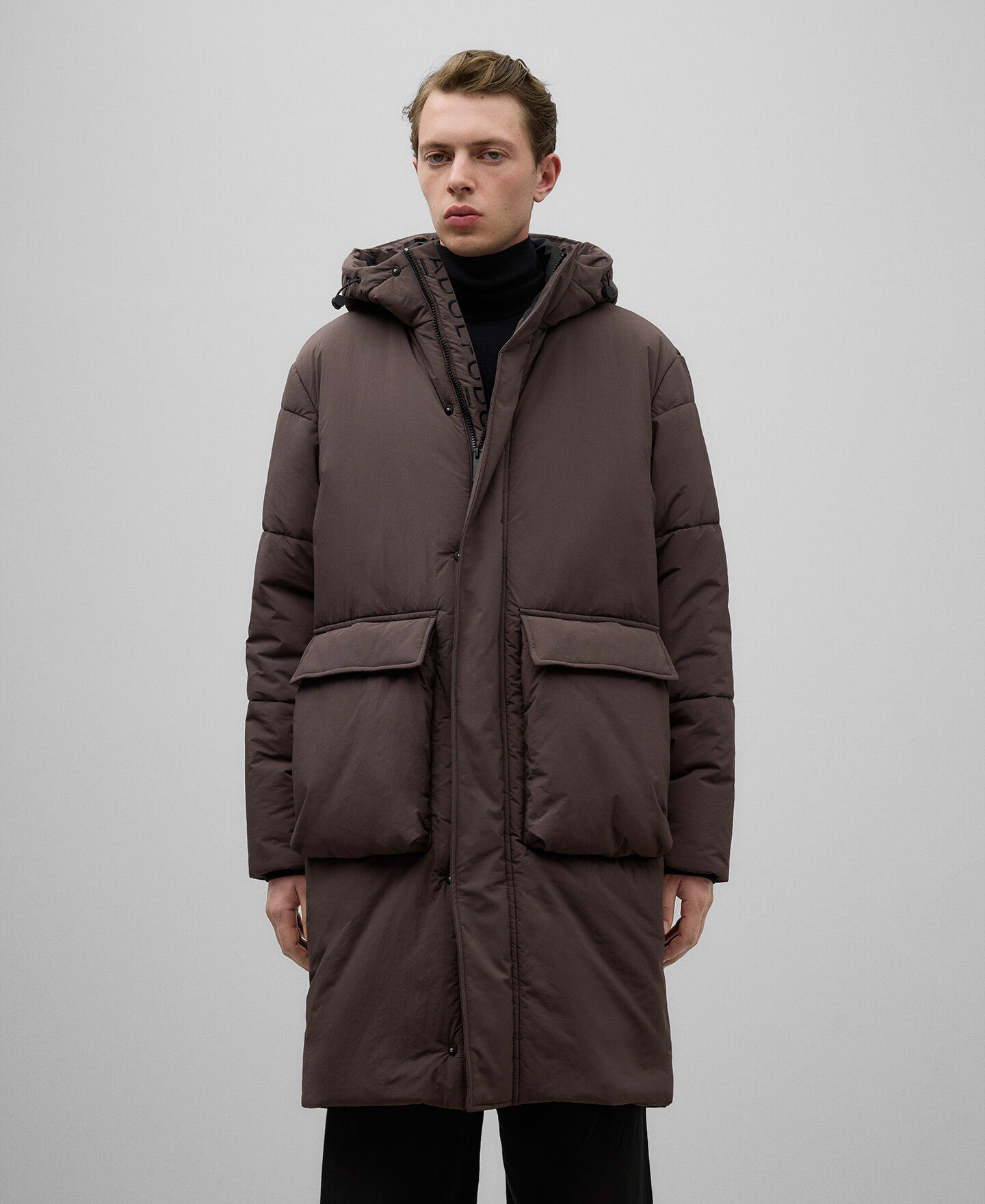 Veste longue capuche homme best sale