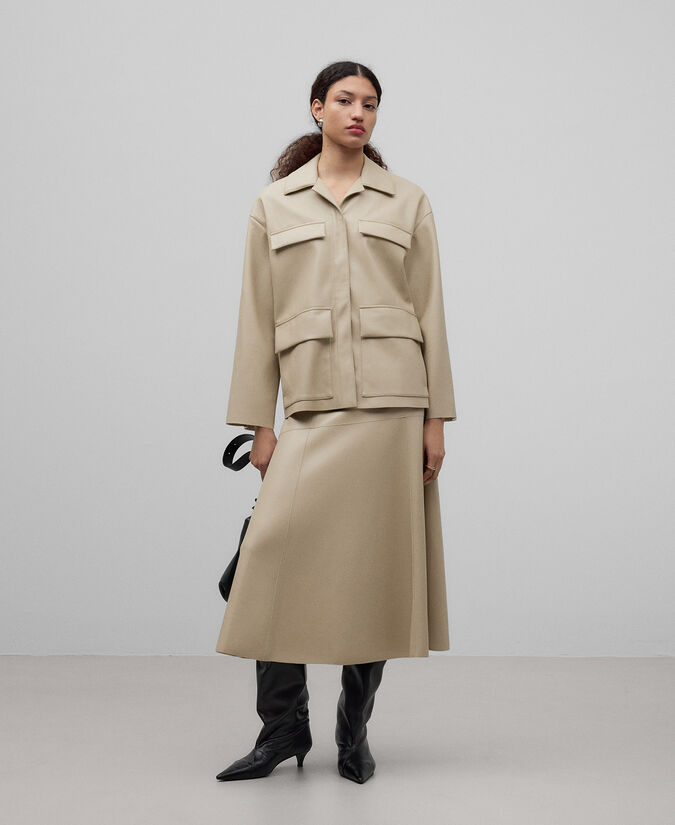 Adolfo dominguez Sobrecamisa oversize Piel No Piel mujer