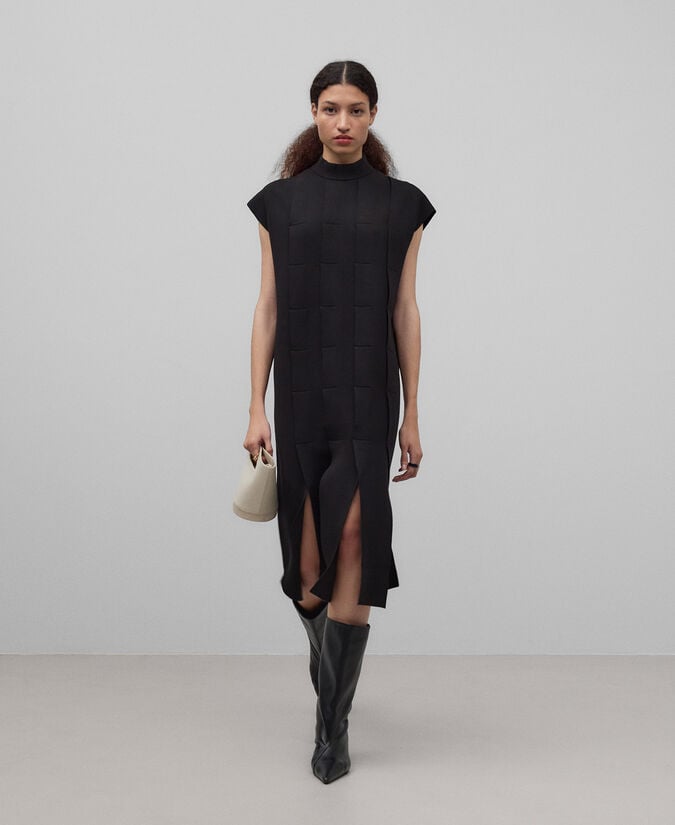 Adolfo dominguez Vestido punto tiras mujer