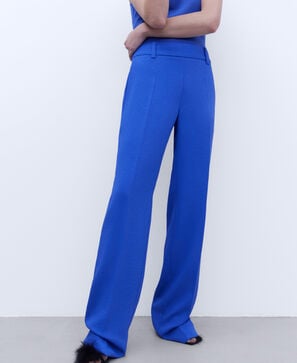 Pantalón de pinzas monocolor