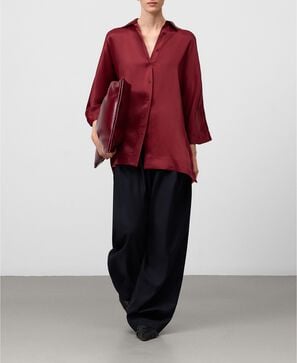 Camisa oversize satinada