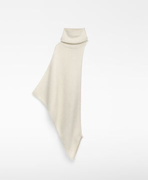 Cape asymétrique à col cheminée pour femme