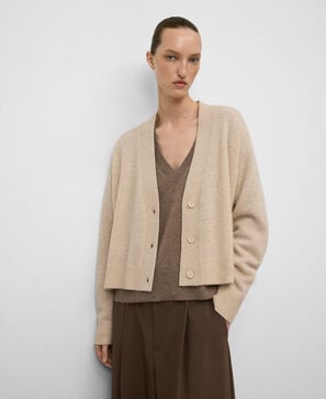 Cashmere V-neck cardigan woman