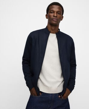 Veste combin&eacute;e en coton et lin