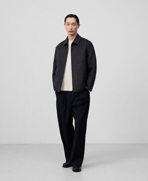 Striped structure sweater man