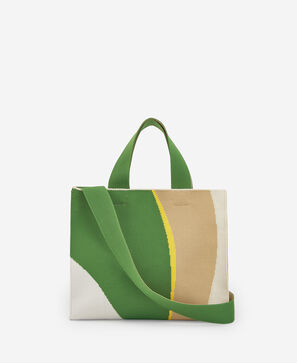 Printed knit medium bag