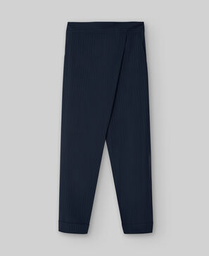 Pantal&oacute;n rayas delantero cruzado mujer