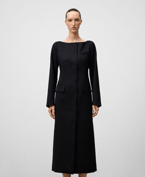 Vestido sastre escote barco mujer