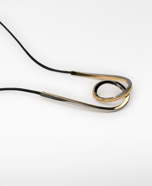 Twisted two-tone metal piece necklace