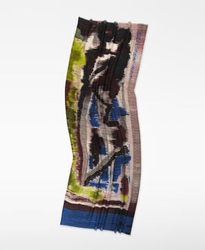 Merino wool printed shawl woman