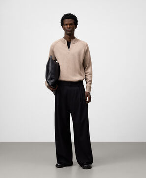 Half-zip perkins collar sweater man