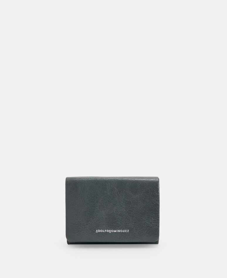 Cartera en piel craquelada