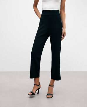 Pantalón de punto negro mujer