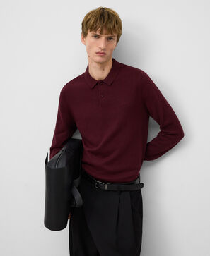 Polo de manga comprida regular fit para homem