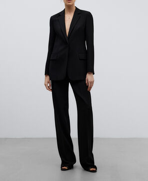 One button tailored blazer for women