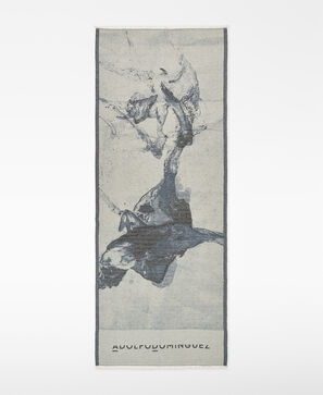 Cotton jacquard printed shawl woman