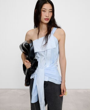 Top camisero desestructurado rayas