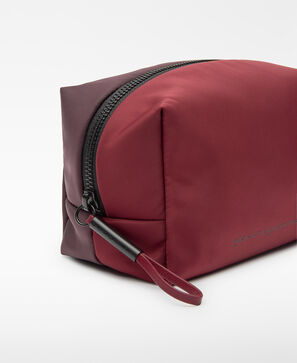 Nylon large two-tone toiletry bag woman