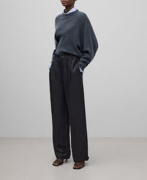 Jersey asim&eacute;trico gris mujer