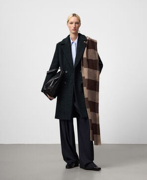 Abrigo sastre cruzado mujer