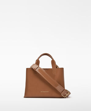 Mica patent texture mini shopper bag